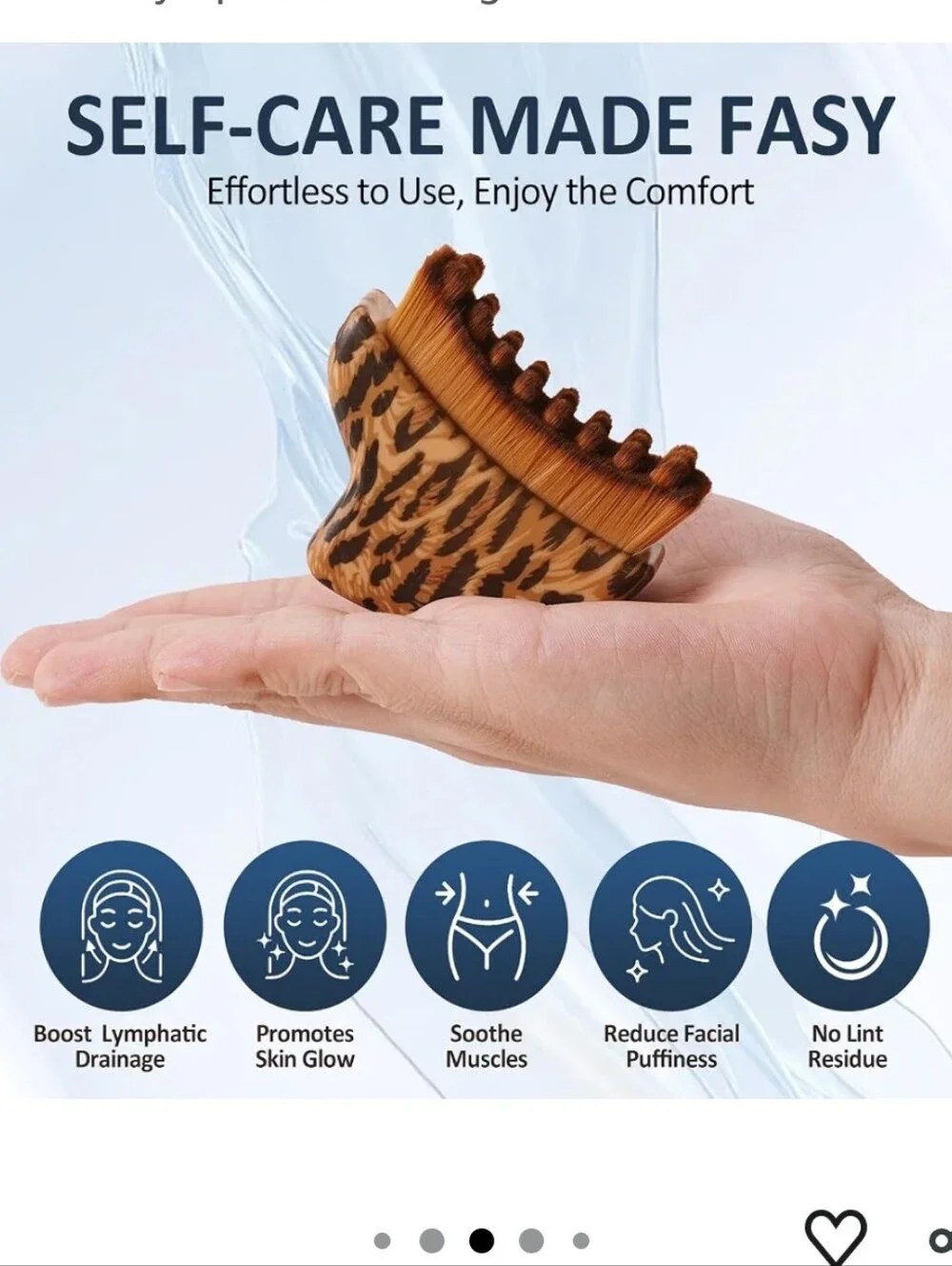 Brown Lymphatic Contour Face Sculpting Brush